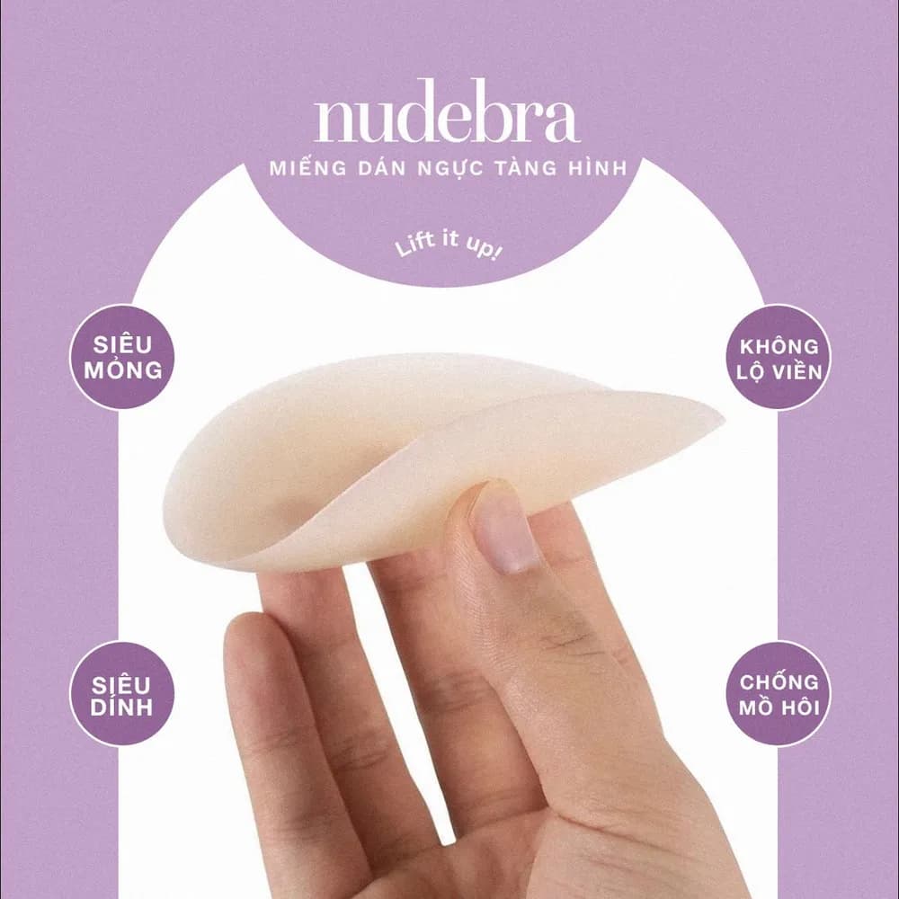 Smart Silicone Reusable Breast Pads, Invisible Nipple Tape Box, High Quality, Type 1 X Nudebra Pk0 — original MIARITTA photograph 1