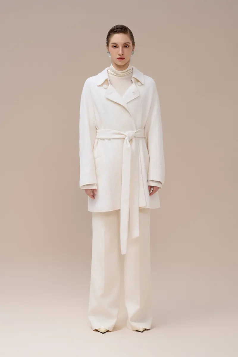 Naomi Trench Coat in White — original WHITE ANT photograph