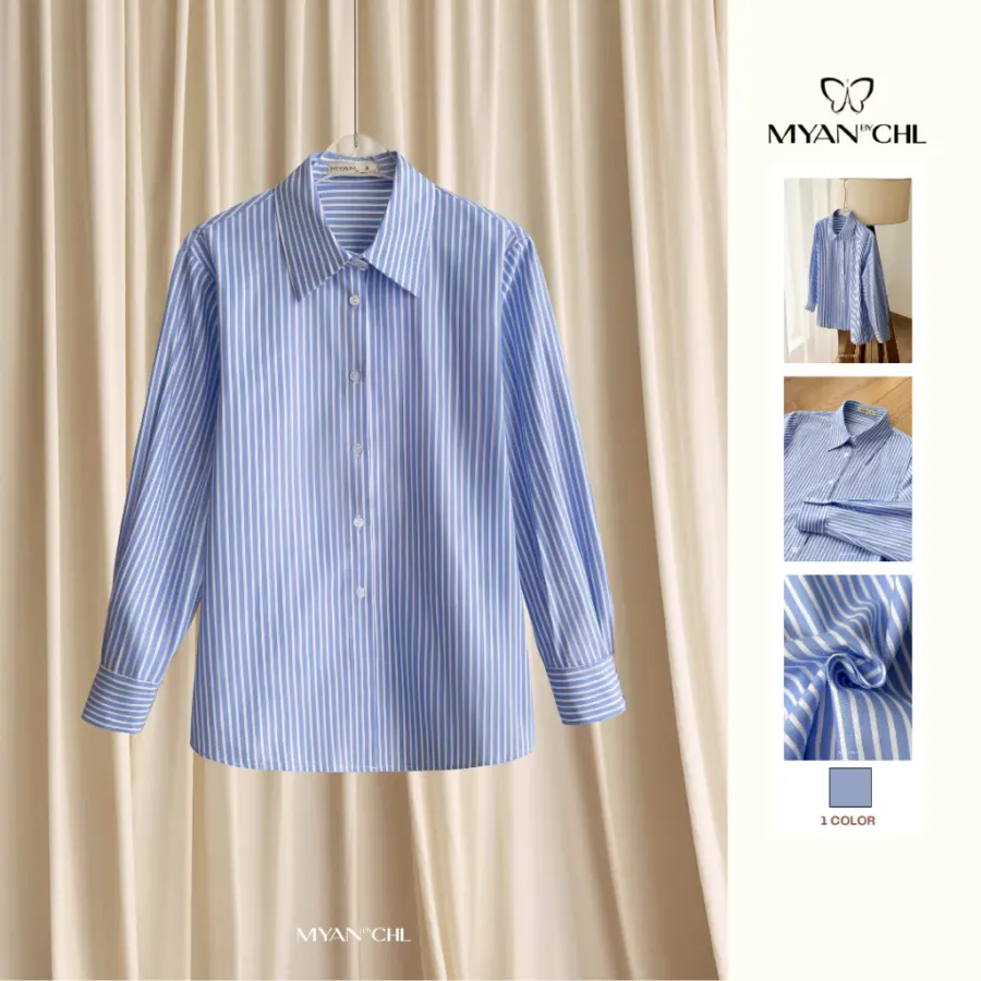 German Rough Striped Shirt — original MYAN by CHL photograph 1