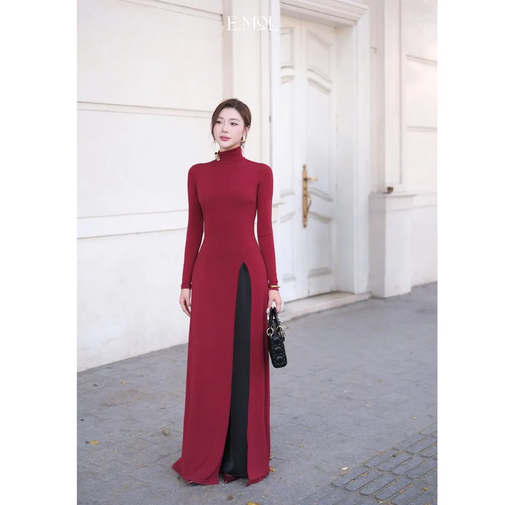 Ao Dai with Slit At The Hips and Pants (Attached with Tag) — original E.MOL photograph 1