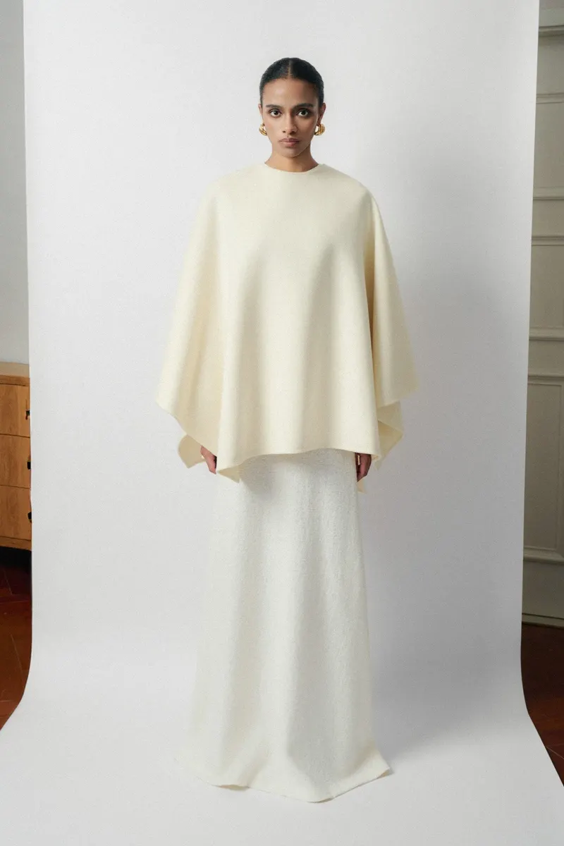 Kaila Emb Cashmere-Blend Cape — original WHITE ANT photograph 1