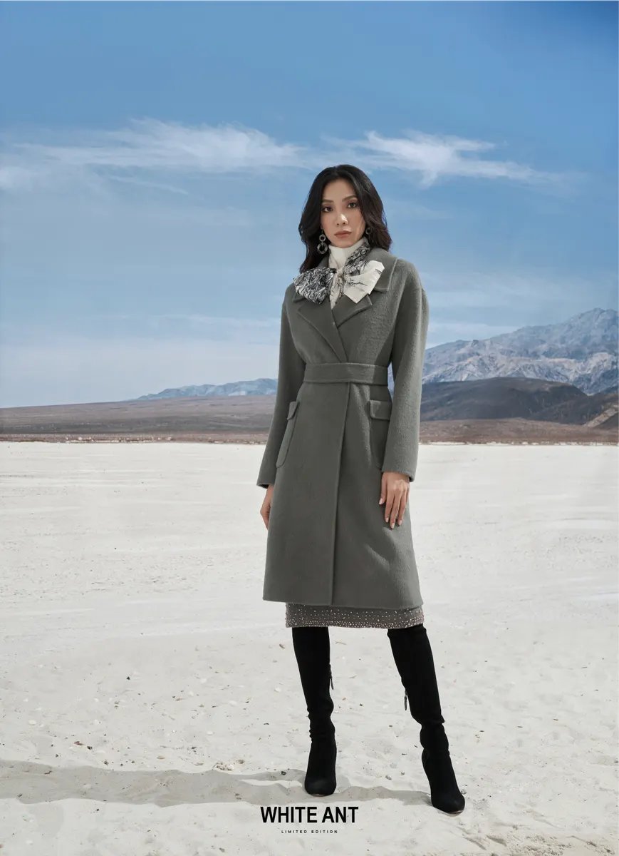 Clarling Grey Handmade Coats in Gray — original WHITE ANT photograph