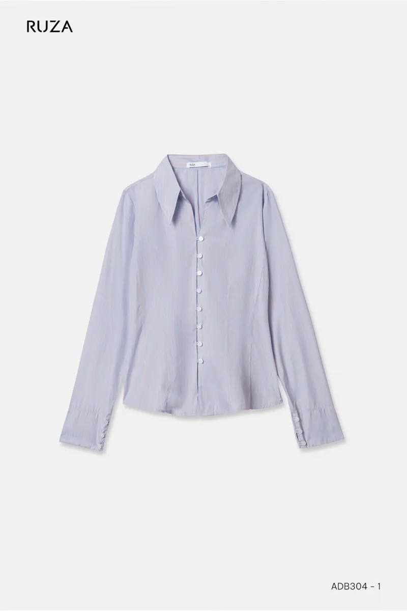 Basic Long Sleeve Shirt · ADB304 in Blue