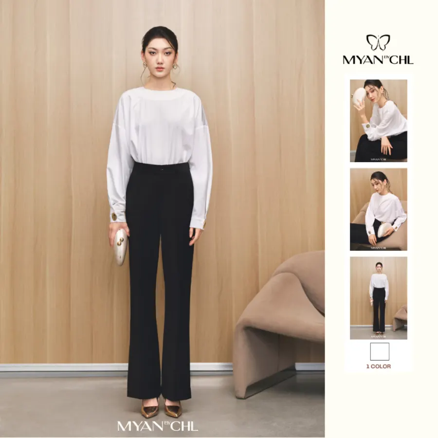 Long-Sleeved Rough Shirt With Metal Buttons — original MYAN by CHL photograph 1