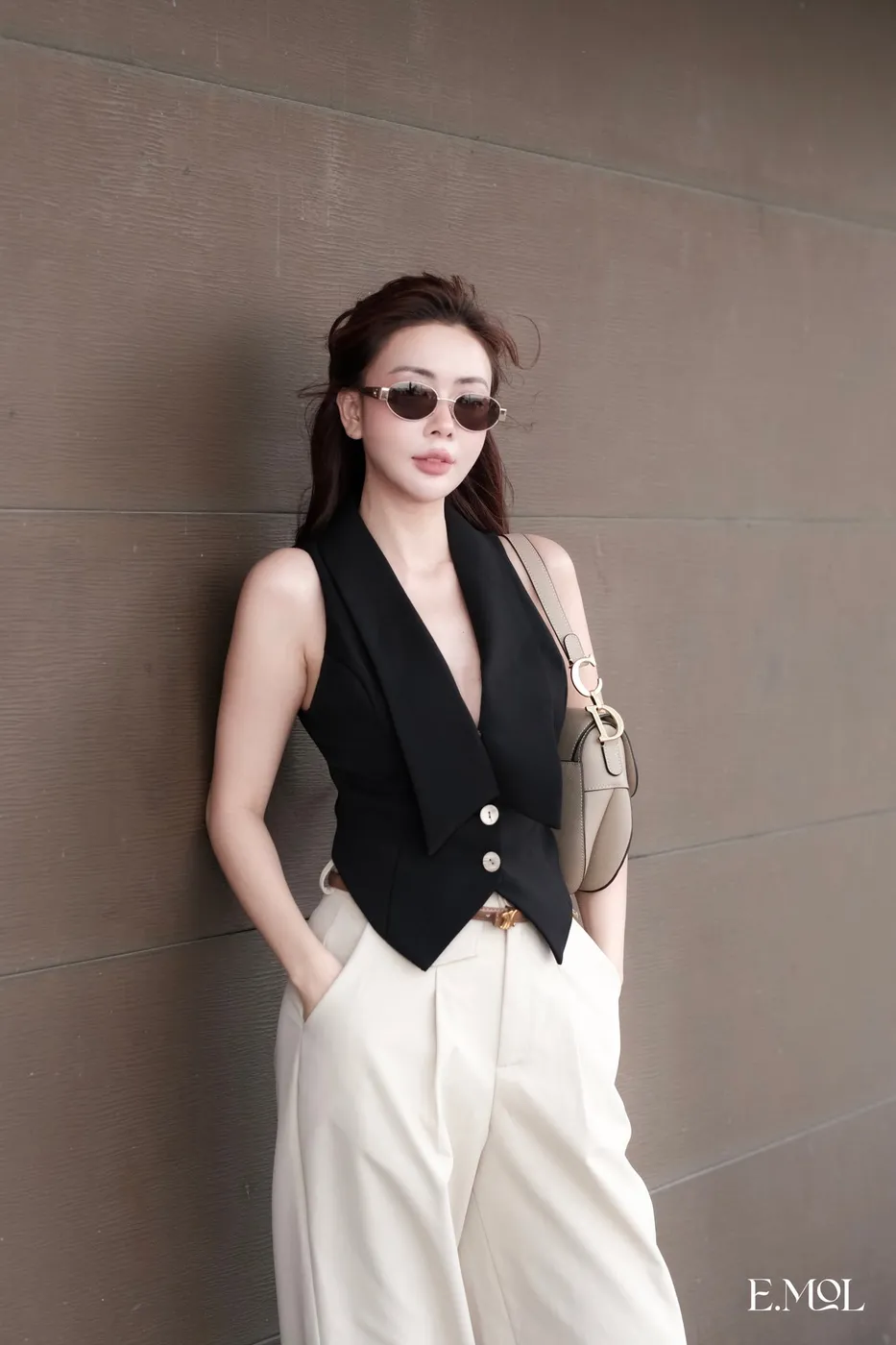 Swallow Collar Vest with Copper Buttons — original E.MOL photograph 1