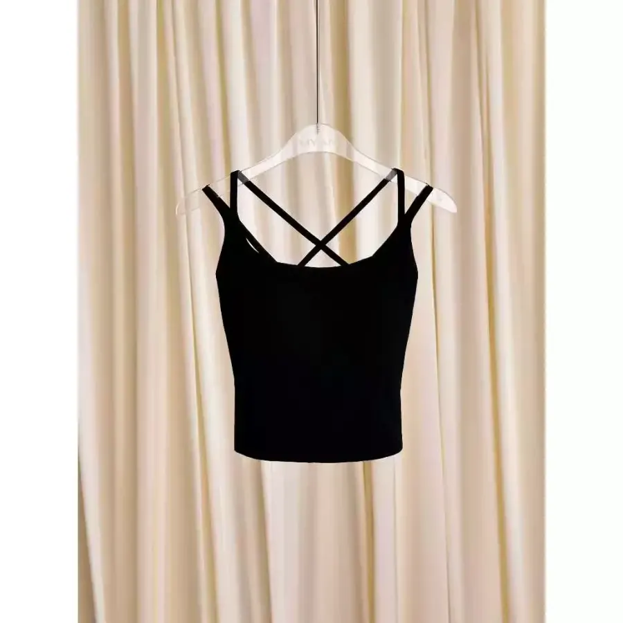 Padded Two-Strap Bralette in Black