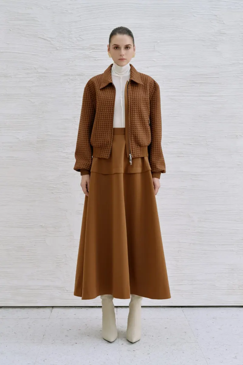 Keri Intrecciato Jacket in Camel — original WHITE ANT photograph