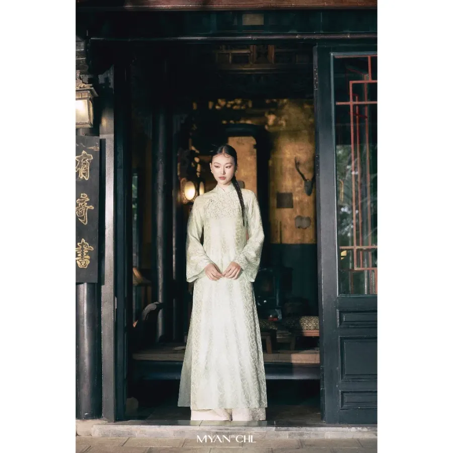 Du Diep Silk Ao Dai in Blue