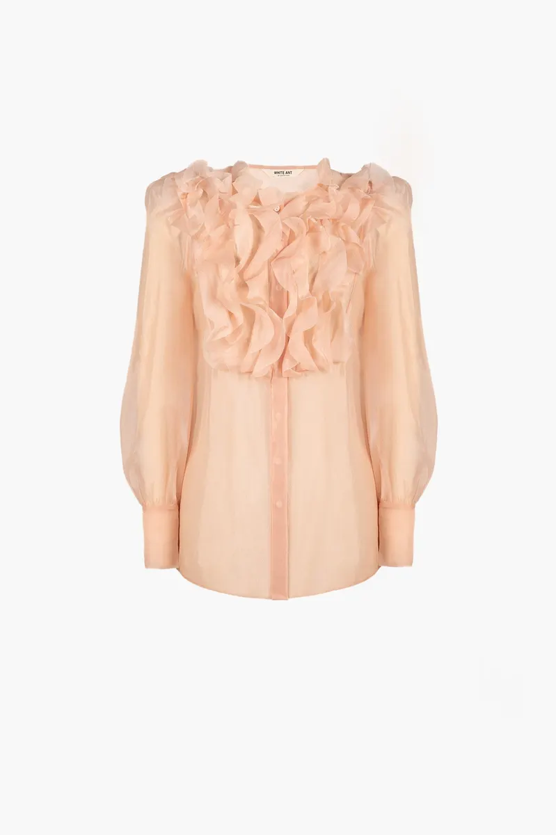 Celina Cascade Collar Blouse — original WHITE ANT photograph 1