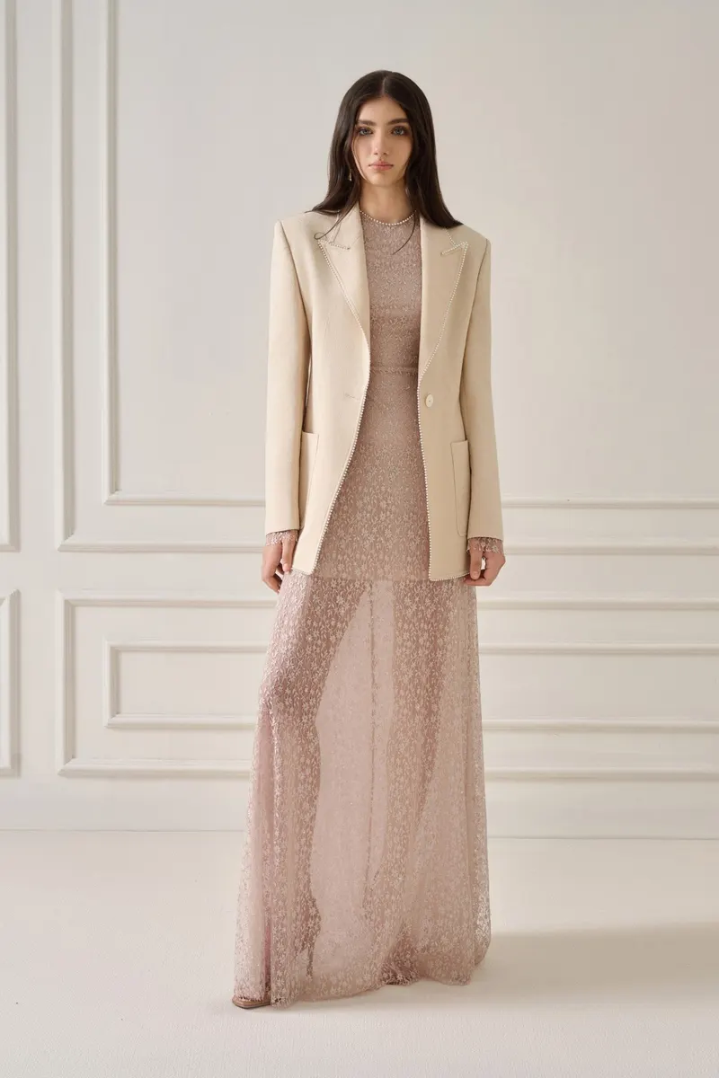 Emi Sand Jacquard Blazer — original WHITE ANT photograph 1