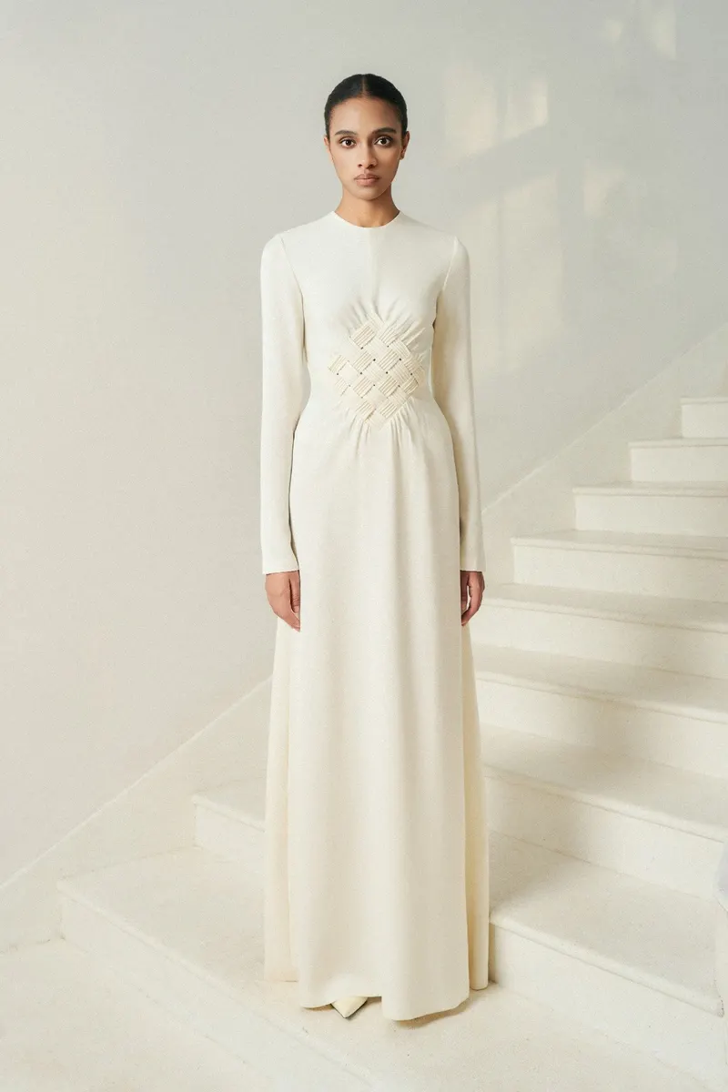 Mito Draped Long Dress — original WHITE ANT photograph 1