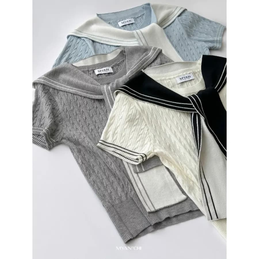 Short-Sleeved Mongtoghi Shirt With Scarf in White