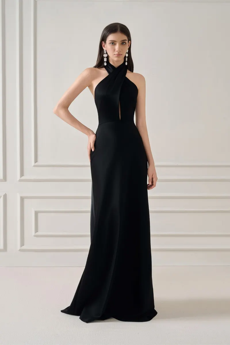 Belni Silk-Satin Long Dress — original WHITE ANT photograph 1