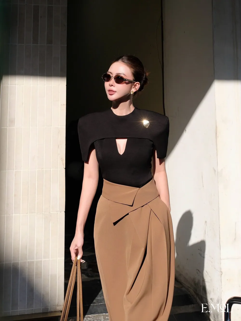 The Shirt Is Designed with Shoulder and Chest Cutout — original E.MOL photograph 1