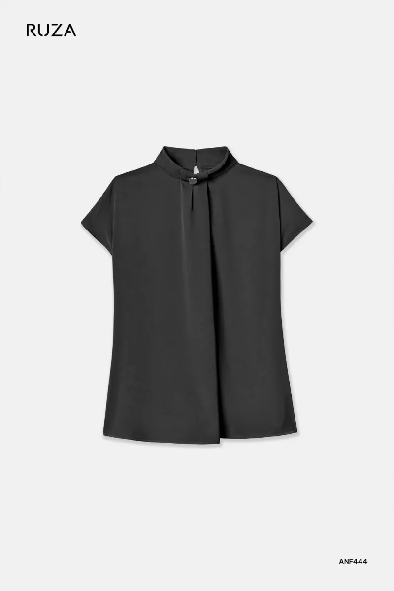 Basic Short Sleeve Shirt · ANF444 in Black