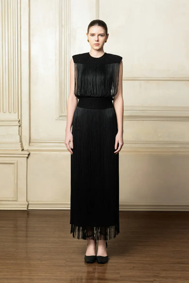 Ivy Midi Dress in Black — original WHITE ANT photograph