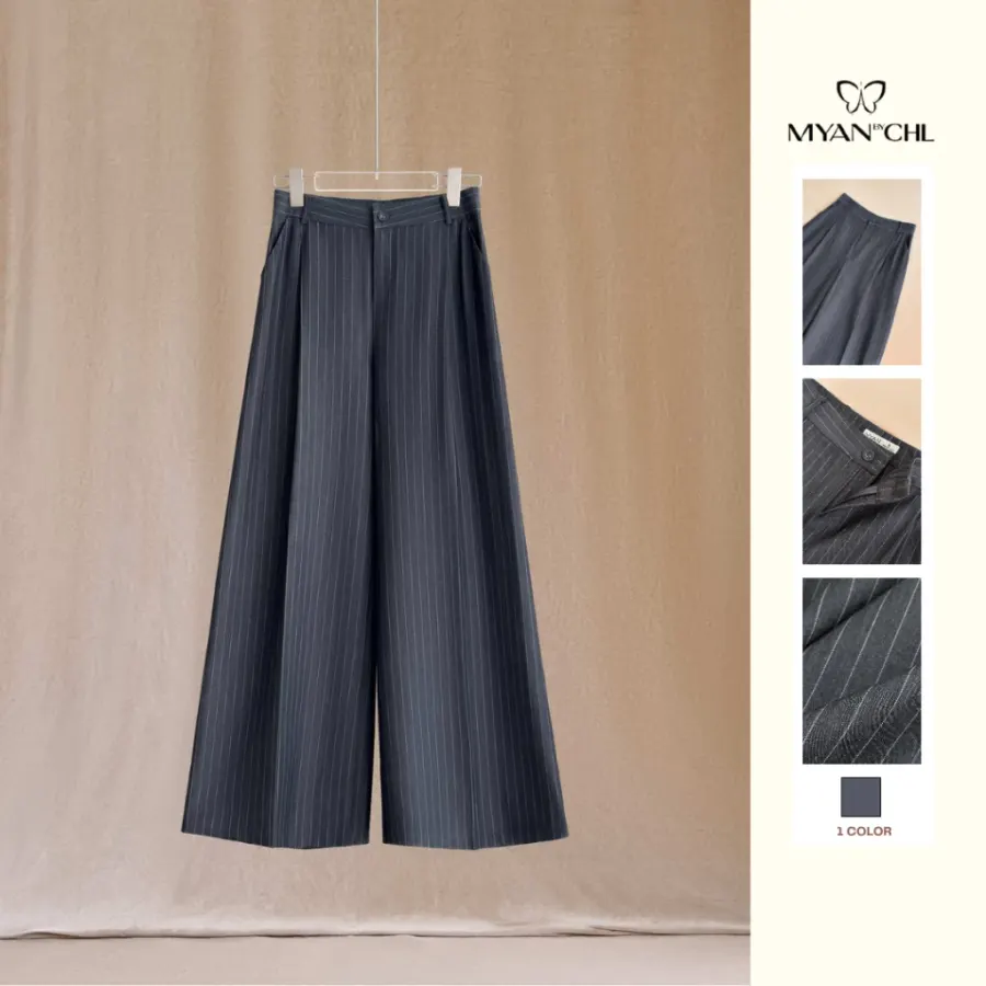 Small Striped Wide-Leg Pants — original MYAN by CHL photograph 1