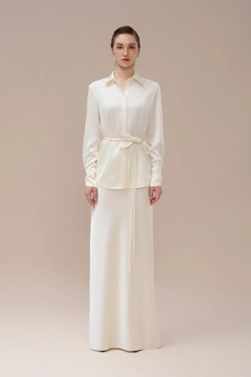 Sigrid Pointed Collar Shirt in White — original WHITE ANT photograph