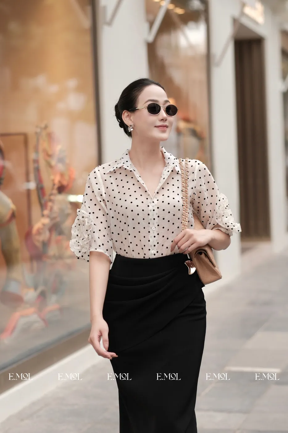 Polka Dot Silk Shirt — original E.MOL photograph 1
