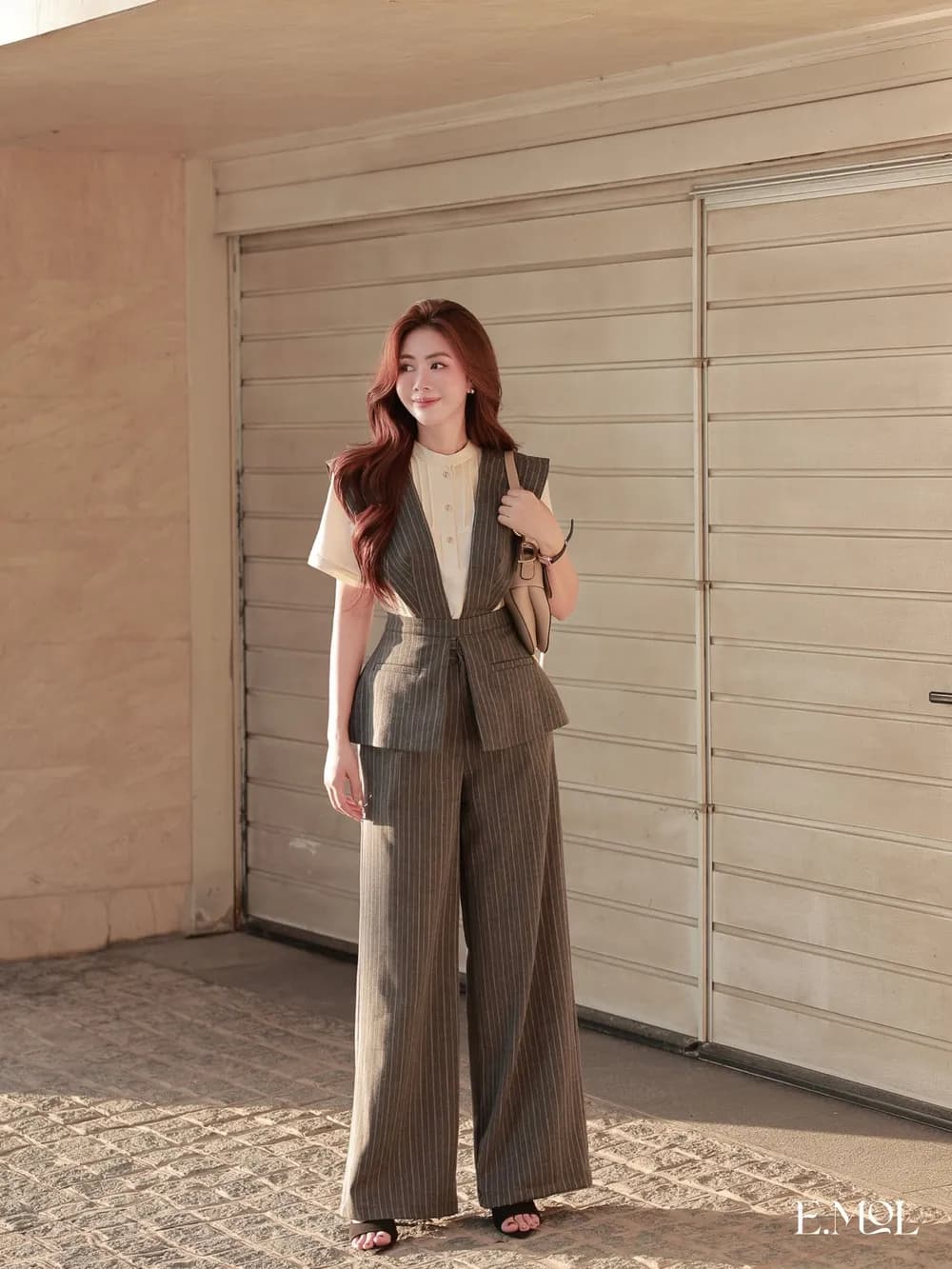 Striped Wide-Leg Pants — original E.MOL photograph 1