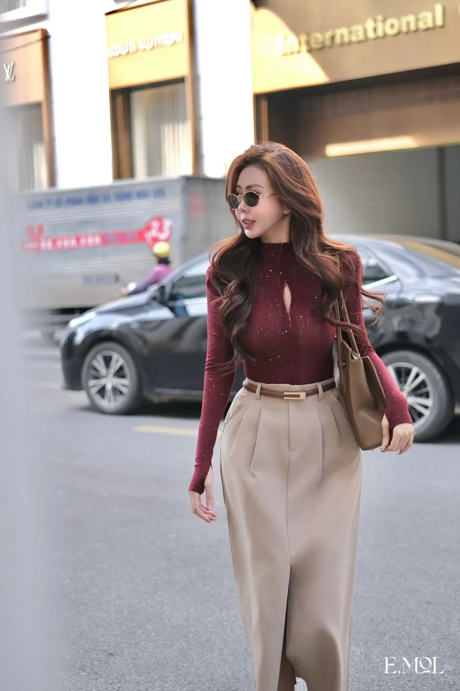 Sexy High Neck Front Zip Mesh Top — original E.MOL photograph 1