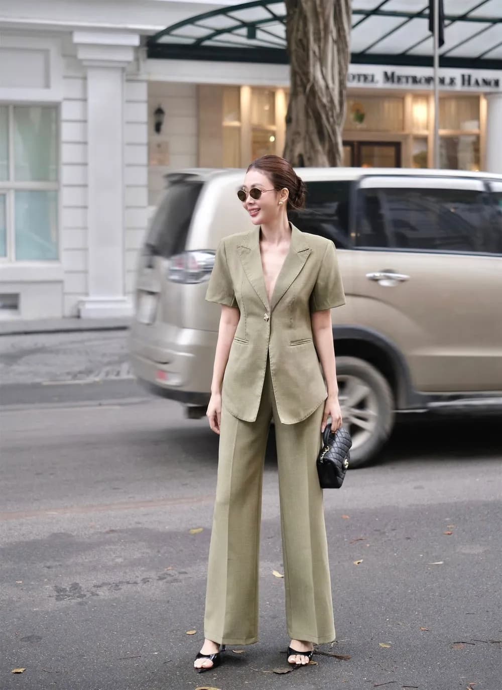 Set Of Vest, Blazer, Wide Leg Pants — original E.MOL photograph 1