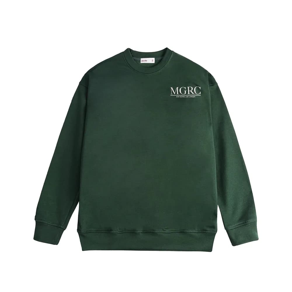 Mgrc Sweatshirt - Sweatshirt A2150 Cotton-Lined Long-Sleeved Sweatshirt with Mgrc Lettering — original MIARITTA photograph 7
