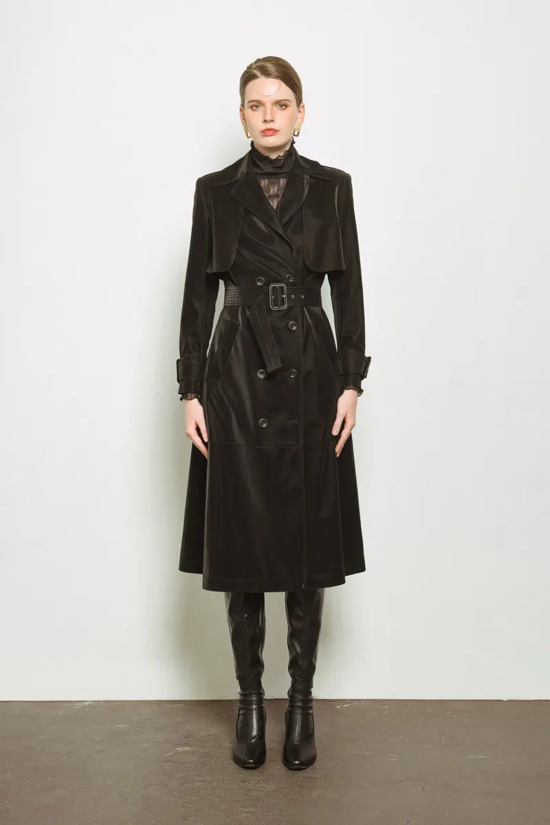 Leo Leather Trench Coat — original WHITE ANT photograph 1