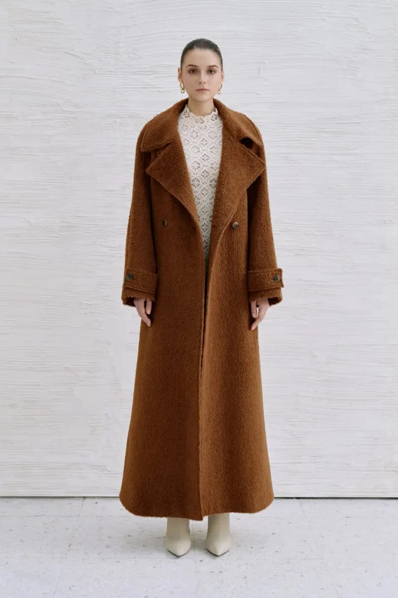 Arden Alpaca Oversize Coat in Camel — original WHITE ANT photograph
