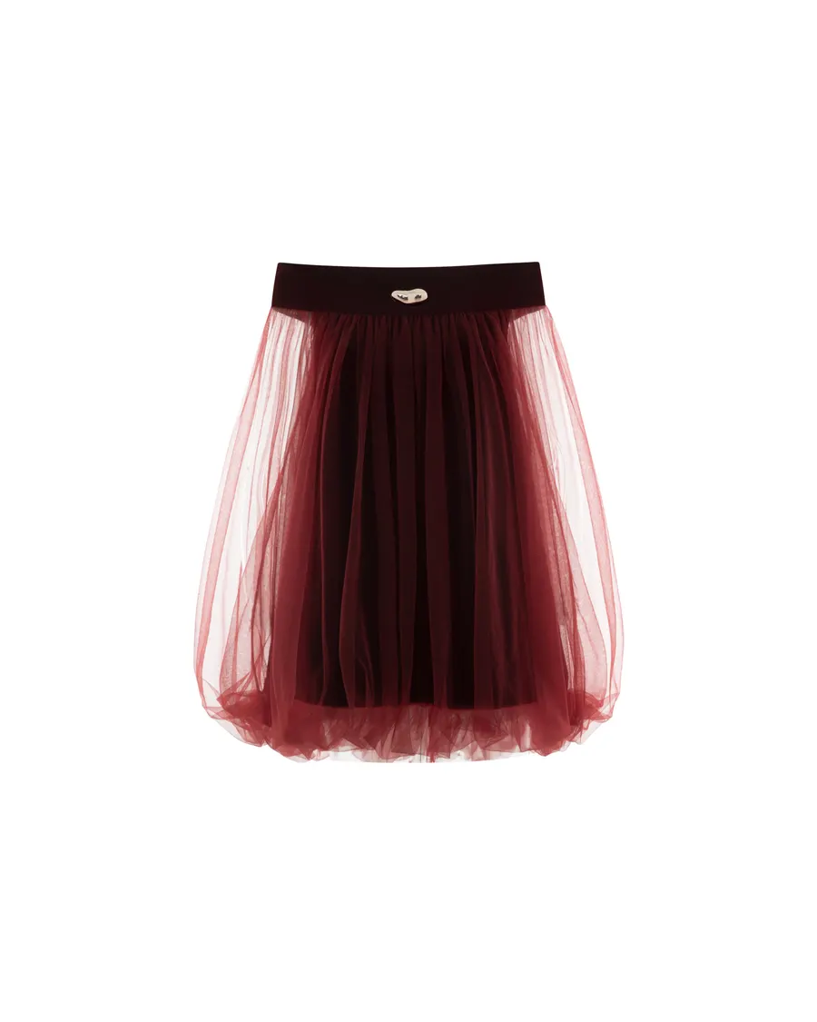 Red Velvet Ruched Mushroom Dress — original MOLLYNISTA photograph 1