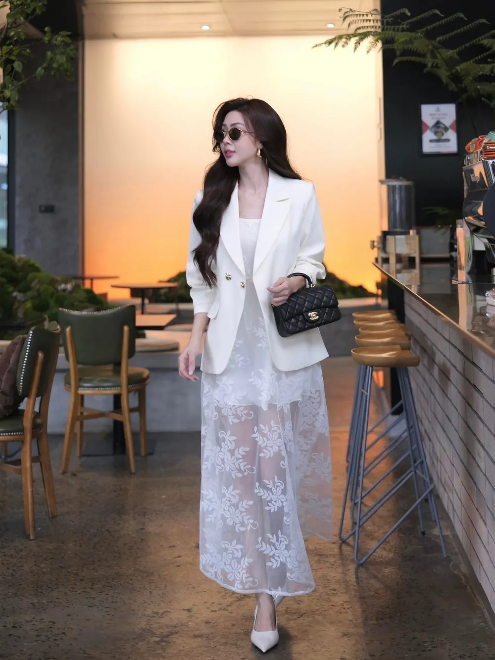 Set Of Blazer and Floral Lace Skirt — original E.MOL photograph 1