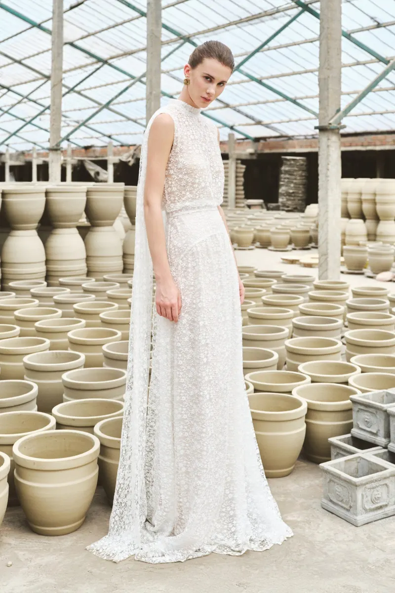 Zuka Lace Effect Scraf Long Dress — original WHITE ANT photograph 1