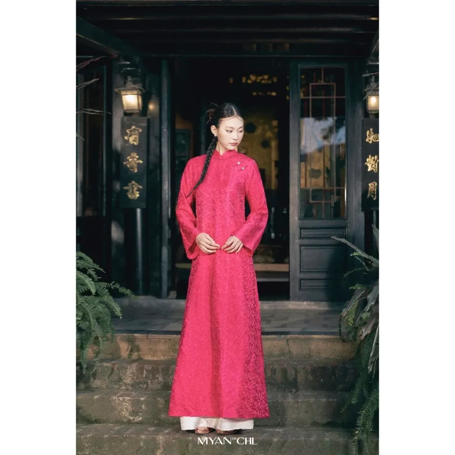 Hoa Diep Silk Ao Dai in Pink