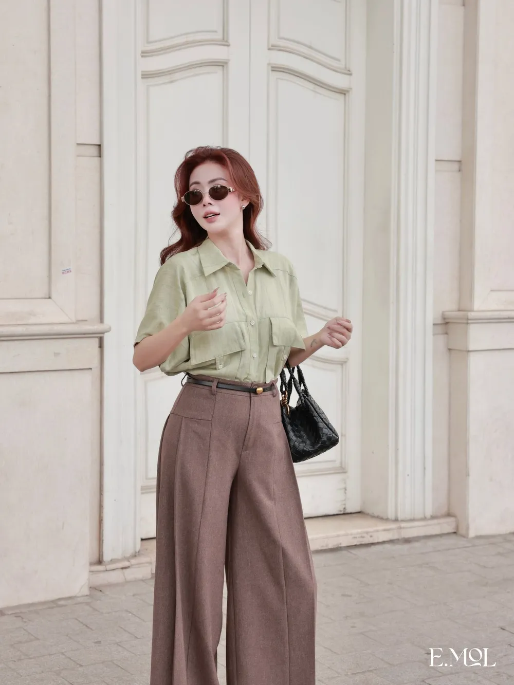 Short-Sleeved Fold-Over Pocket Shirt — original E.MOL photograph 1