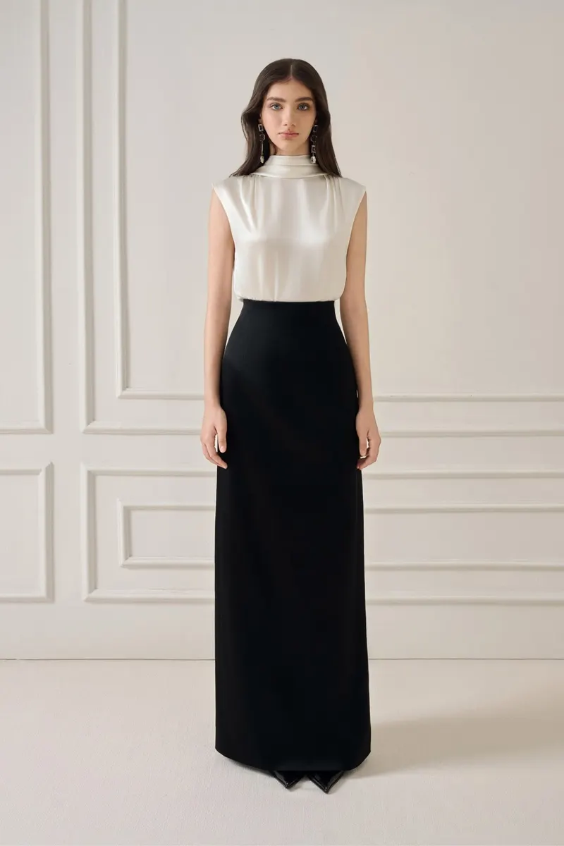 Yanne Silk Sleeveless Blouse — original WHITE ANT photograph 1