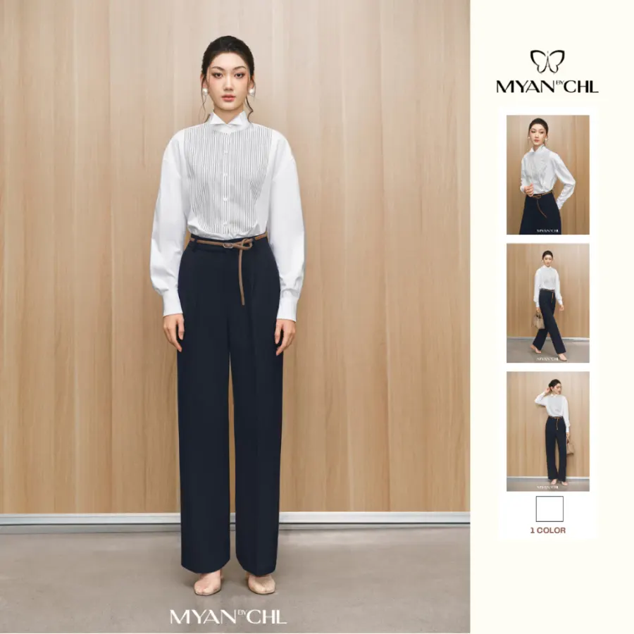 Striped Long-Sleeved Shirt — original MYAN by CHL photograph 1