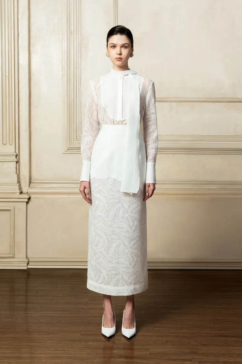 Phoebe Midi Skirt in White — original WHITE ANT photograph