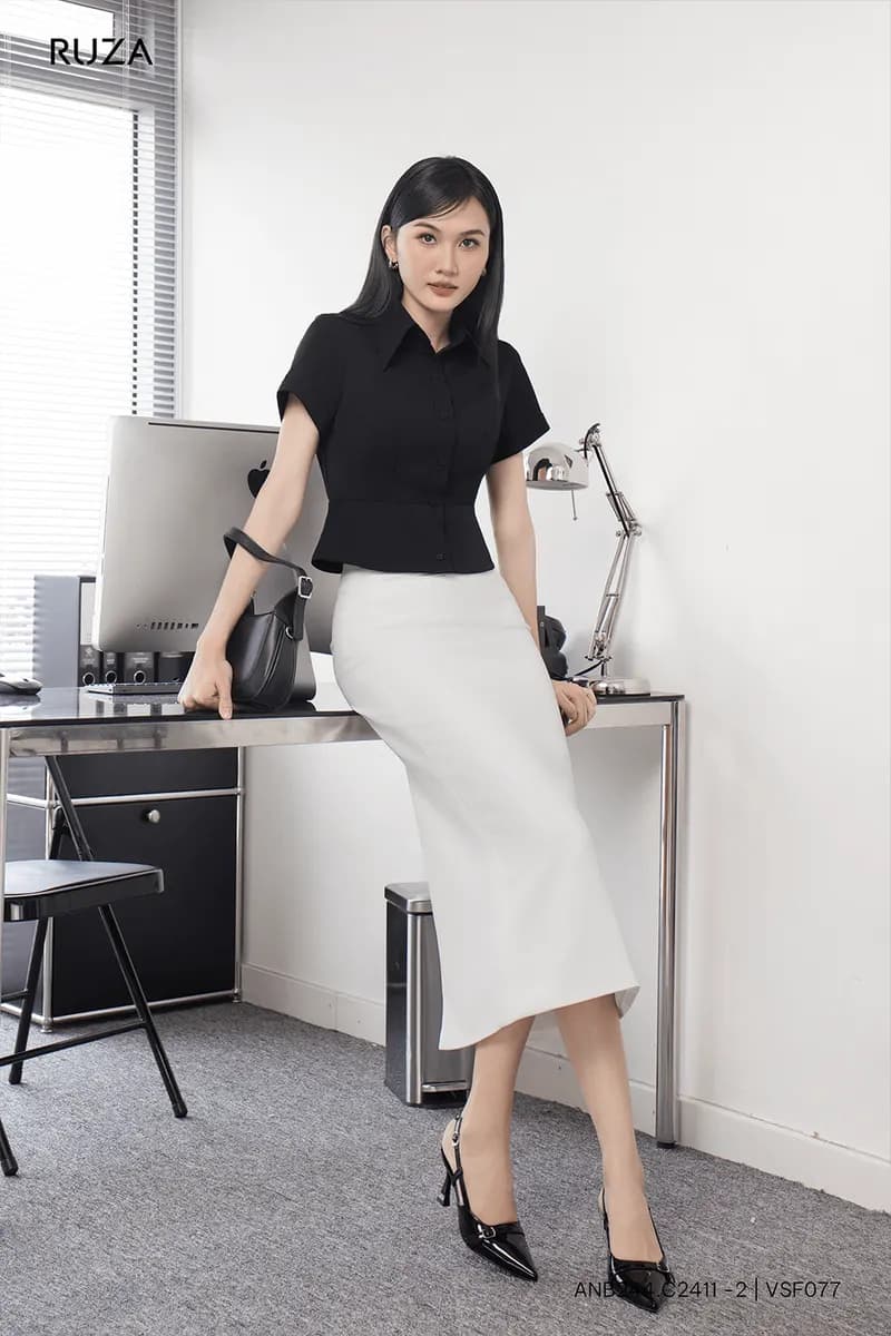 Baisic Short Sleeve Shirt · ANB244 in Black