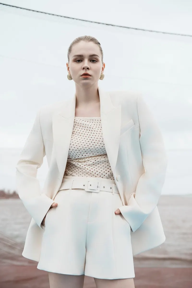 Leta Shorts Pants in White — original WHITE ANT photograph