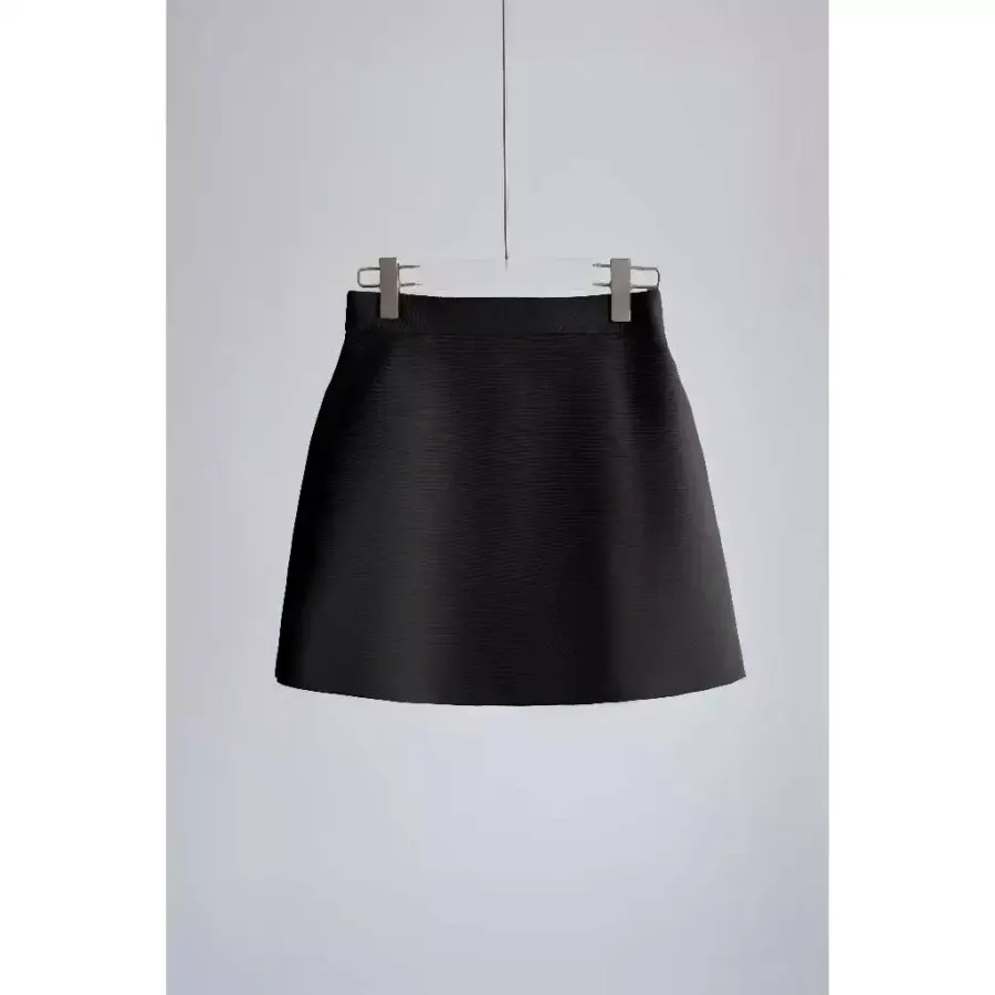 A-Line Mini Skirt in Black