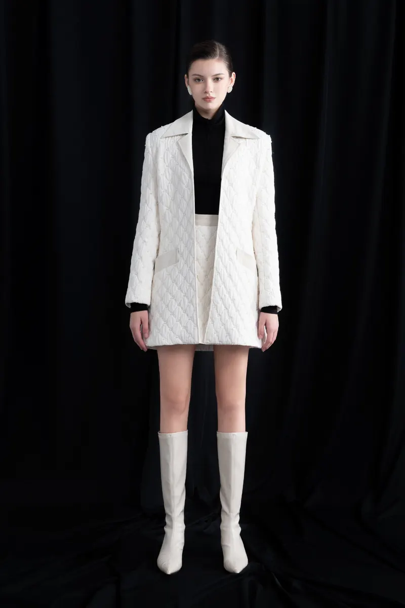 Suzy Quilted Jacket in White — original WHITE ANT photograph