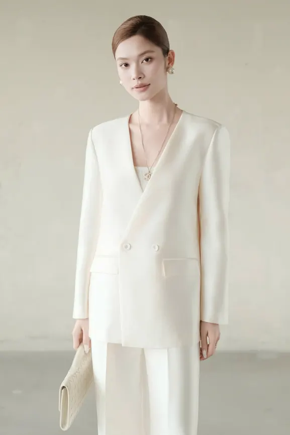 Scarlett Blazer · RR26KB01 in Cream — original RUBIES photograph