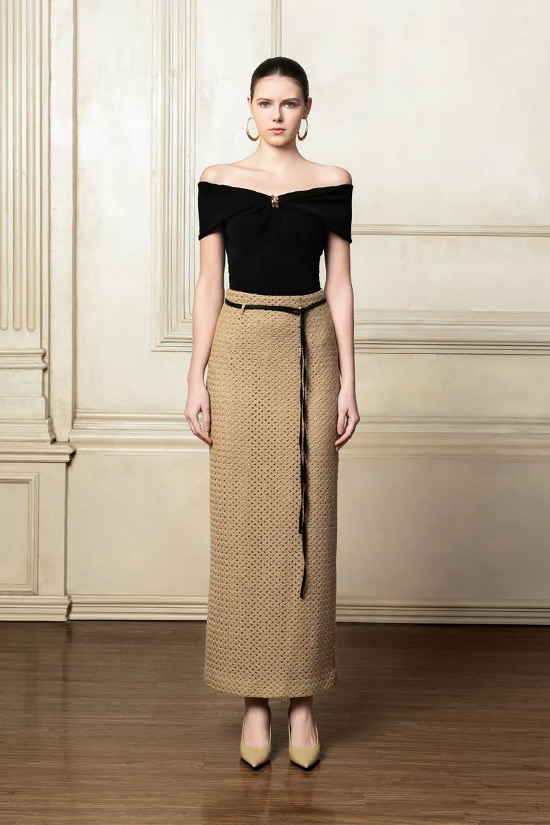Dahla Maxi Skirt in Brown — original WHITE ANT photograph