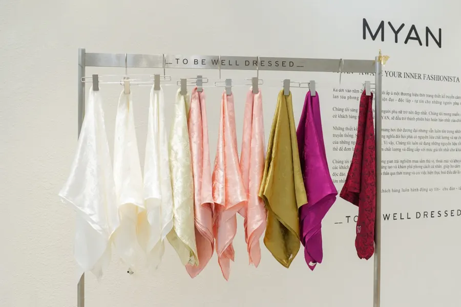 TK Silk Scarf in White