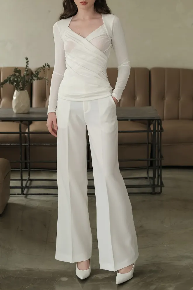 Chiba Pants · RR22QD07 in White — original RUBIES photograph