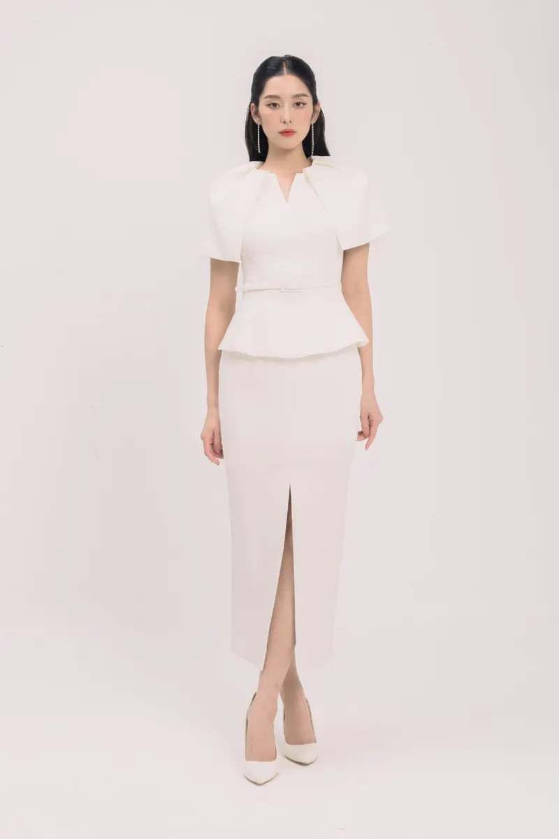 Ruth Pencil Skirt White — original WHITE ANT photograph 1