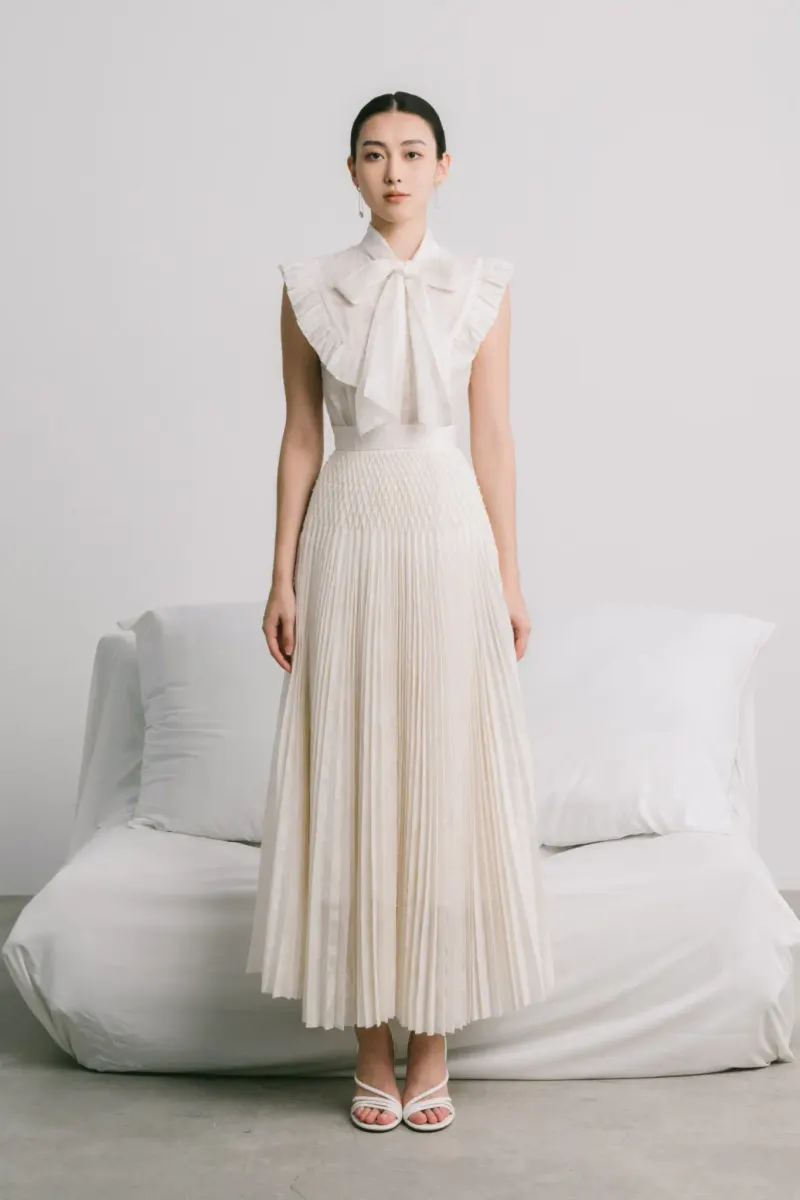 Luna Pleated Top — original WHITE ANT photograph 1