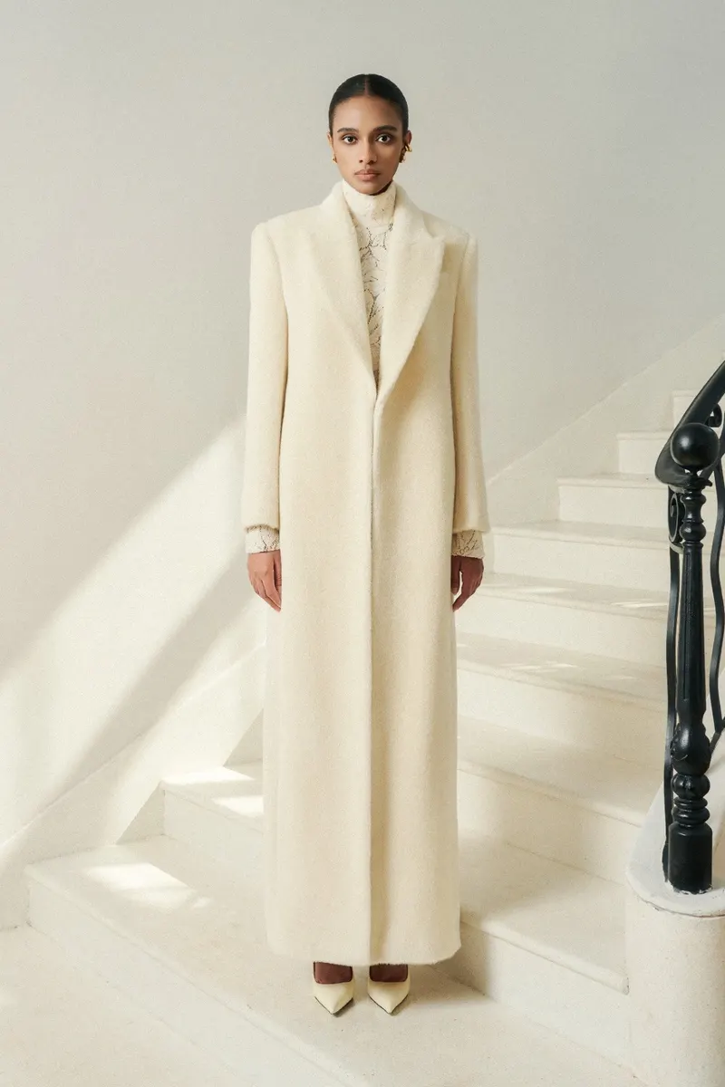 Nara Premium Alpaca Long Coat — original WHITE ANT photograph 1