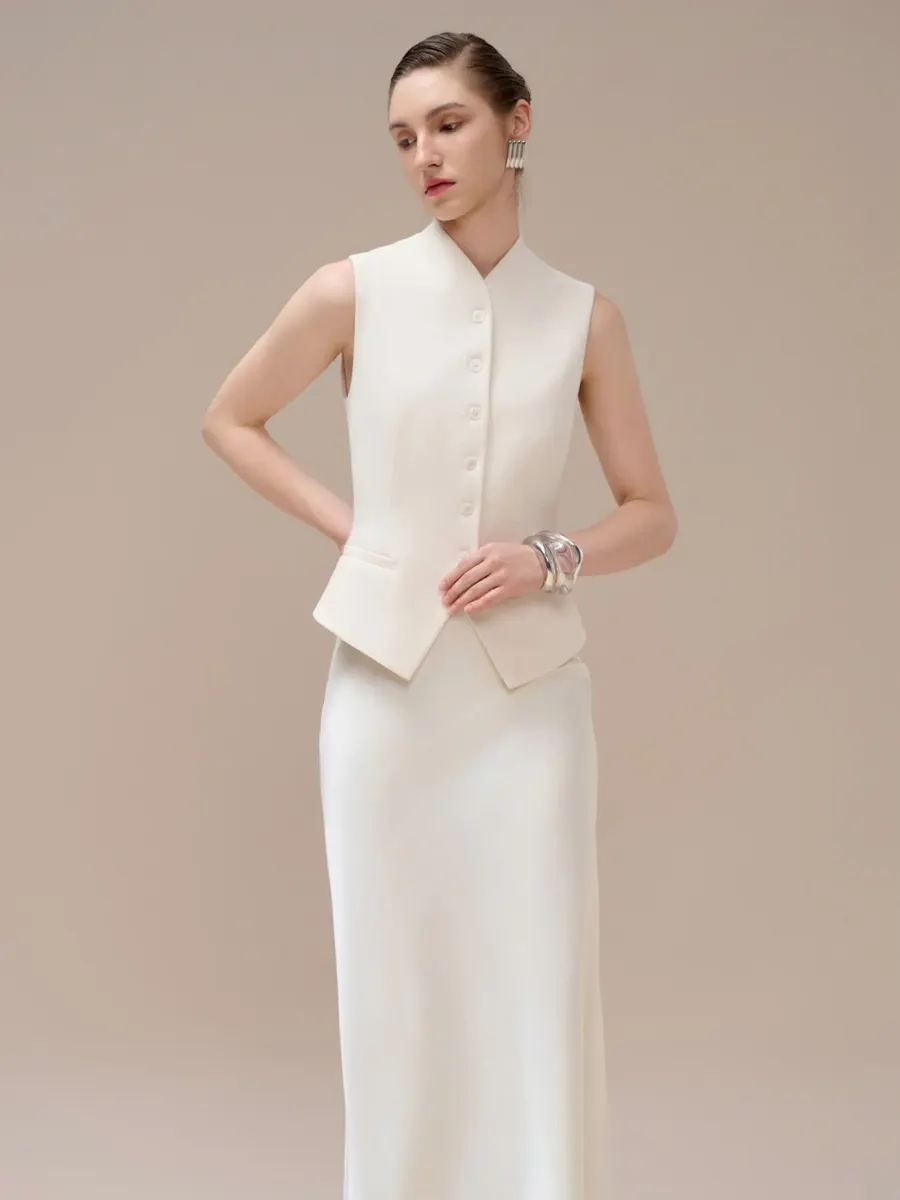 Lrida Maxi Skirt in White — original WHITE ANT photograph