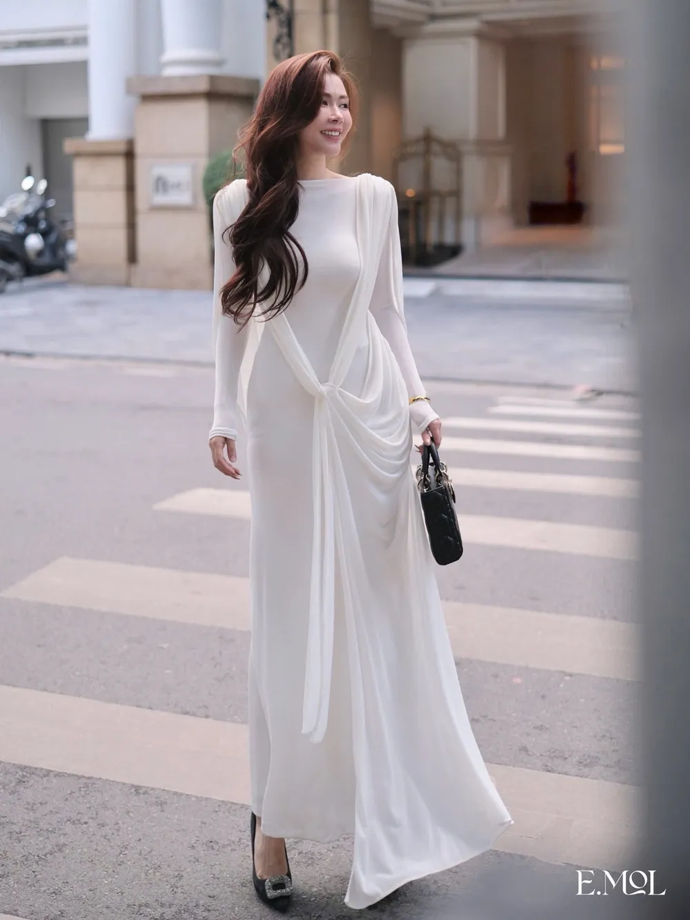 Dip Dress with Ruffled Straps — original E.MOL photograph 1